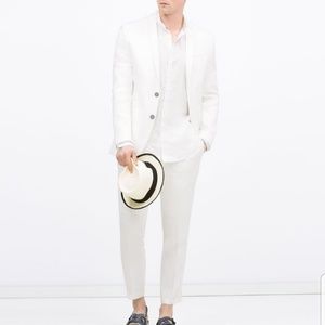 linen suit zara